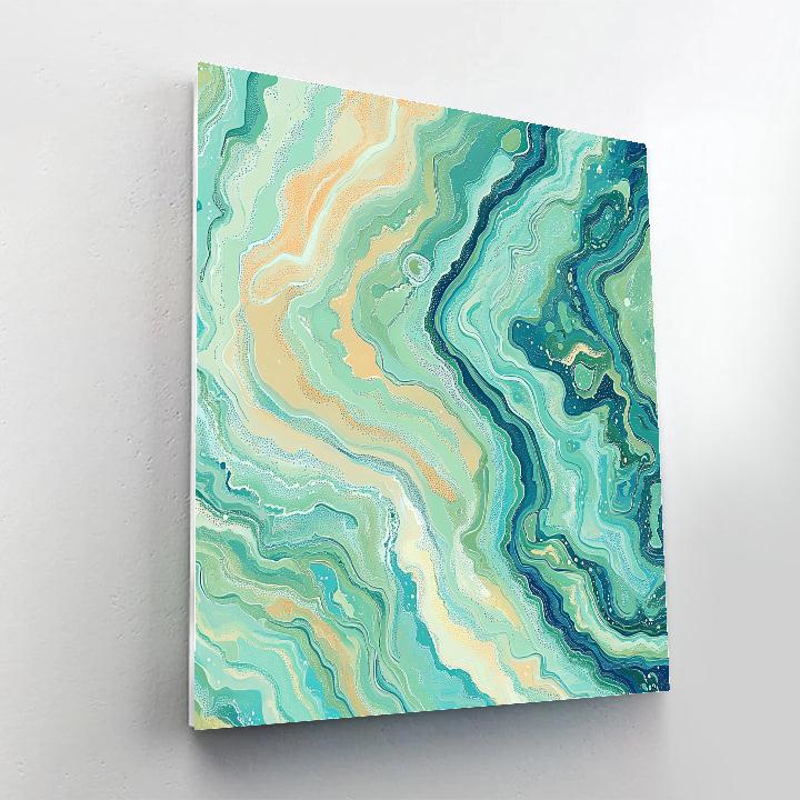 Georges Seurat Inspired Tidal Delta Abstraction painting number kit