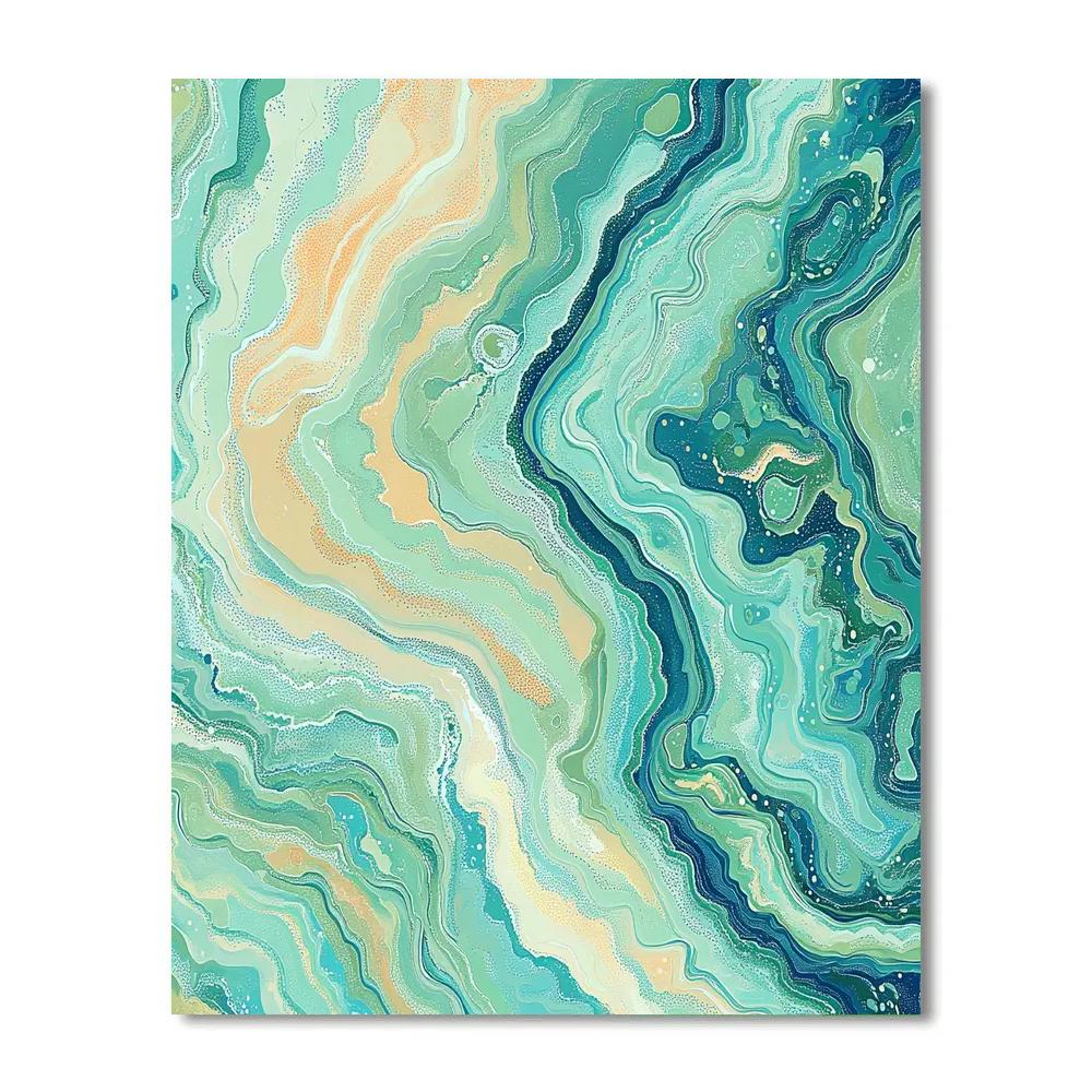 Georges Seurat Inspired Tidal Delta Abstraction painting number kit