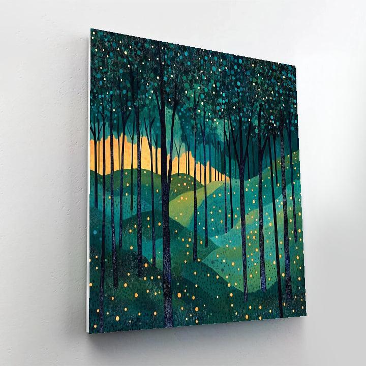 Georges Seurat Inspired Dusk Canopy Symphony paint by numbers