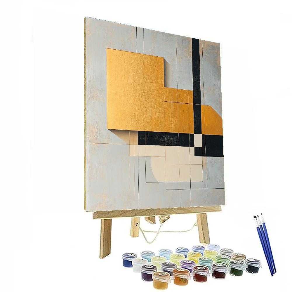 Kazimir Malevich Inspired Golden Equilibrium DIY paint by numbers
