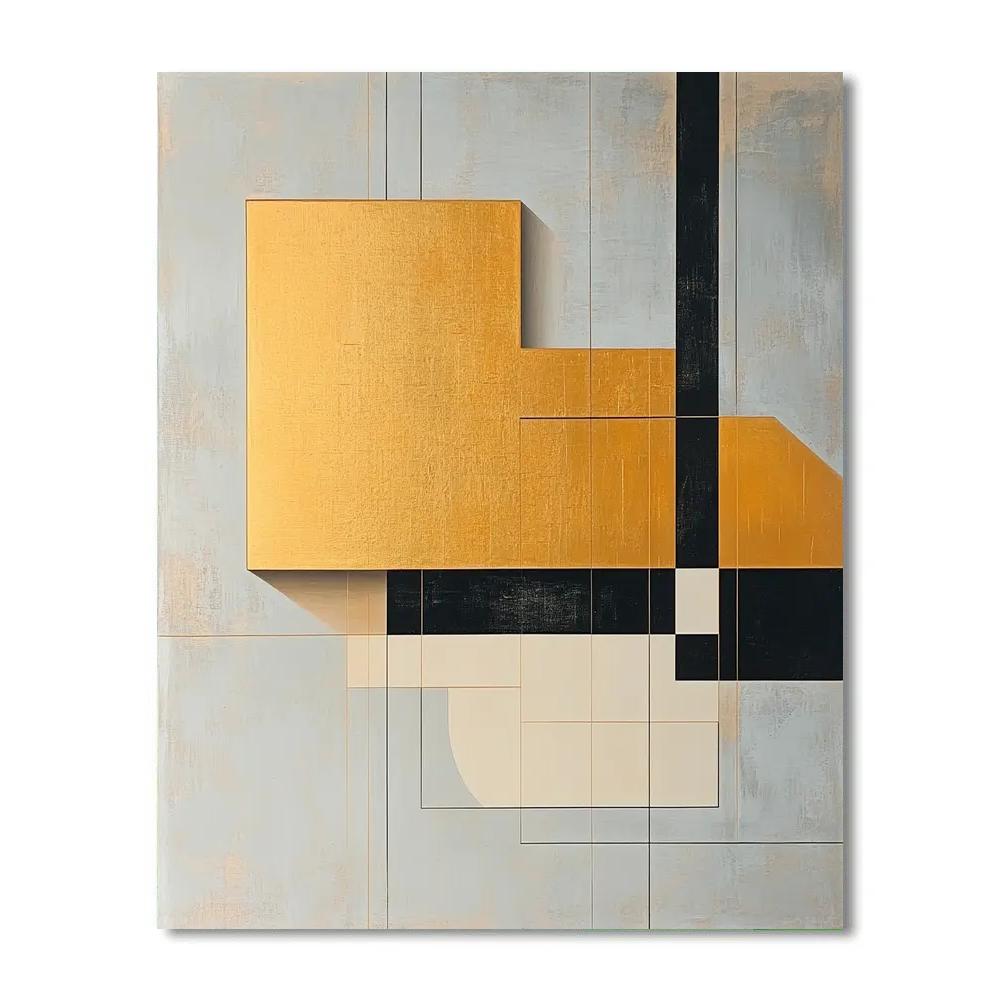 Kazimir Malevich Inspired Golden Equilibrium DIY paint by numbers