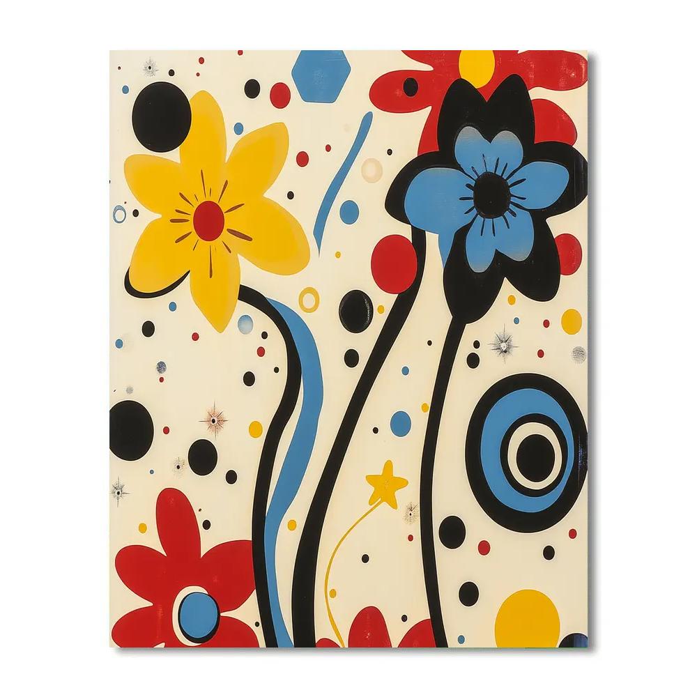 Joan Miró Inspired Celestial Garden painting number kit