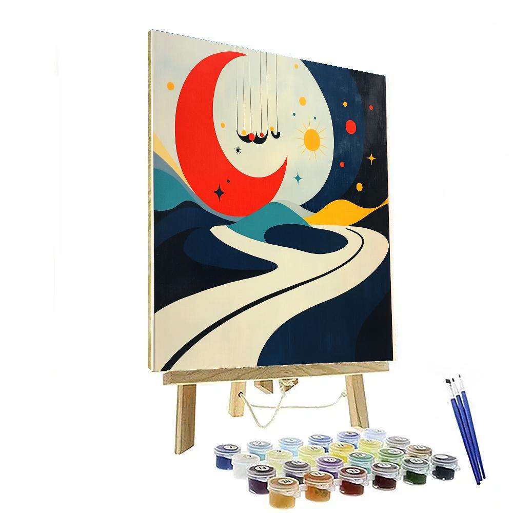 Joan Miró Inspired Lunar Playground Numbered painting kits