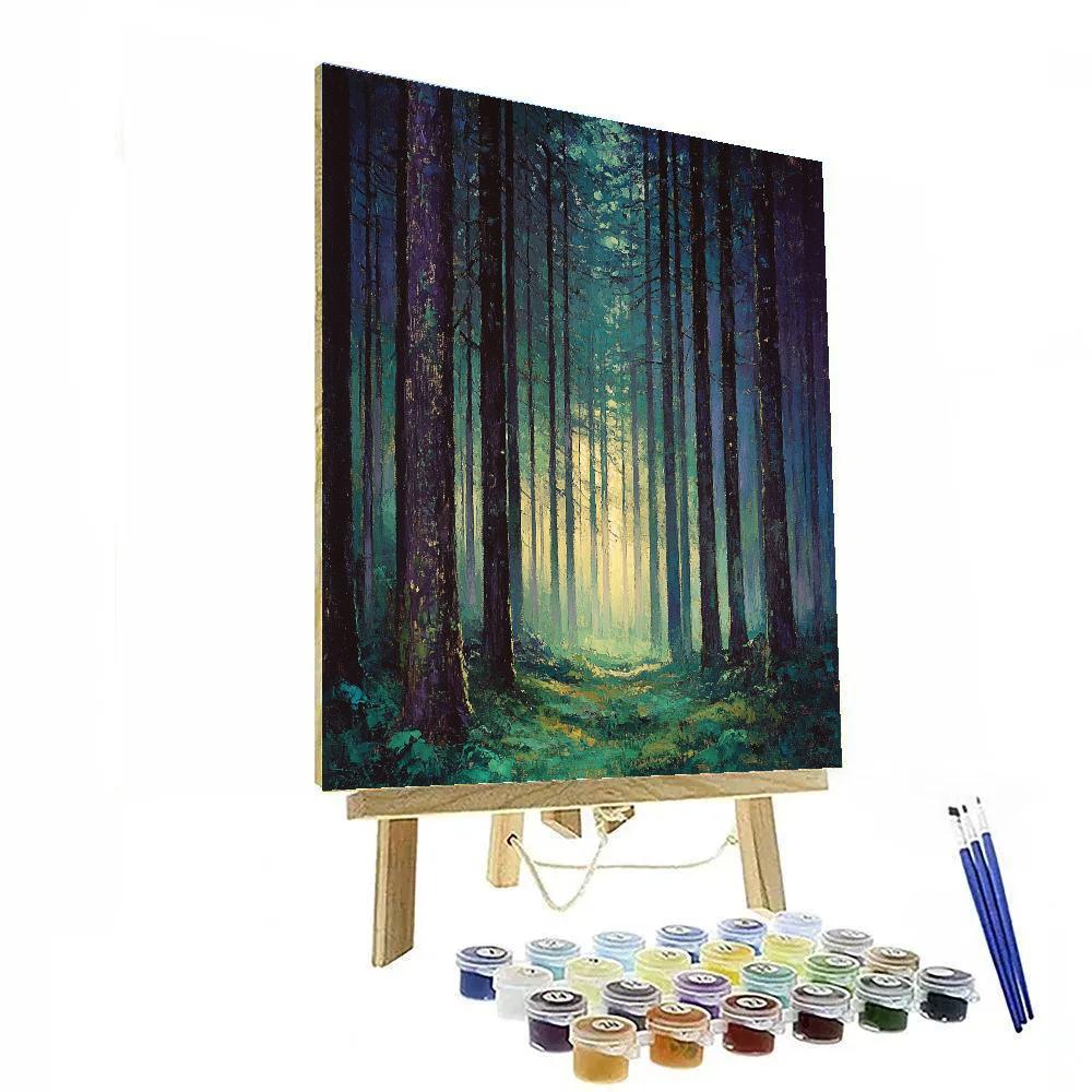 Emily Carr Inspired Cathedral Grove Of Ancient Cedars Painting by numbers kit