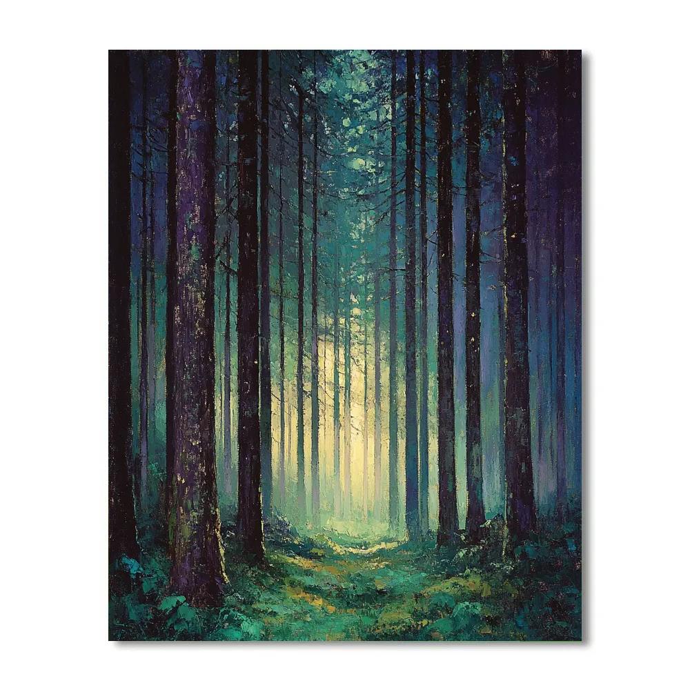 Emily Carr Inspired Cathedral Grove Of Ancient Cedars Painting by numbers kit