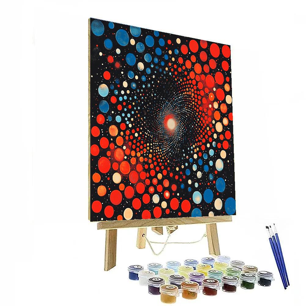 Yayoi Kusama Inspired Infinite Polka Aurora Paint by numbers kits