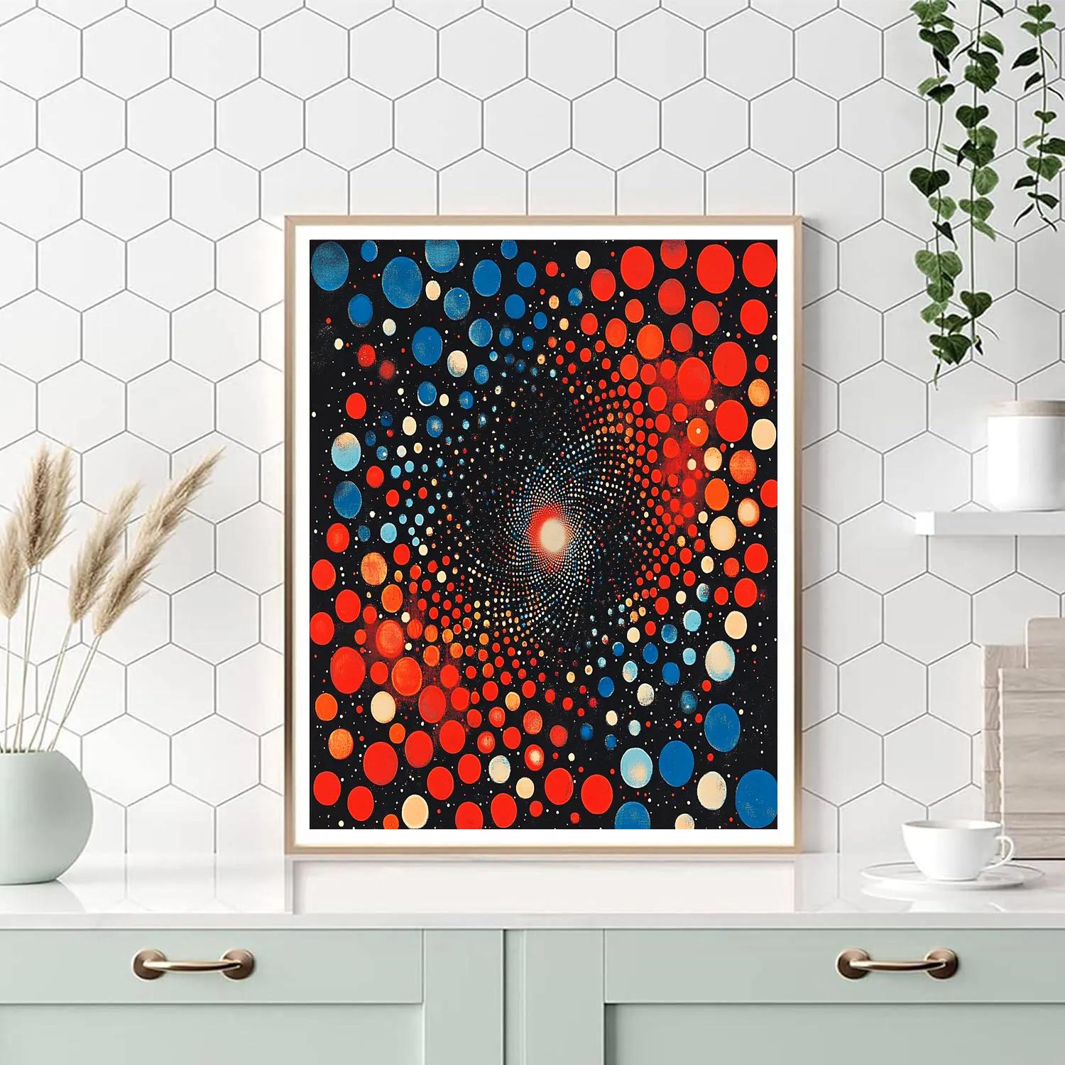 Yayoi Kusama Inspired Infinite Polka Aurora Paint by numbers kits