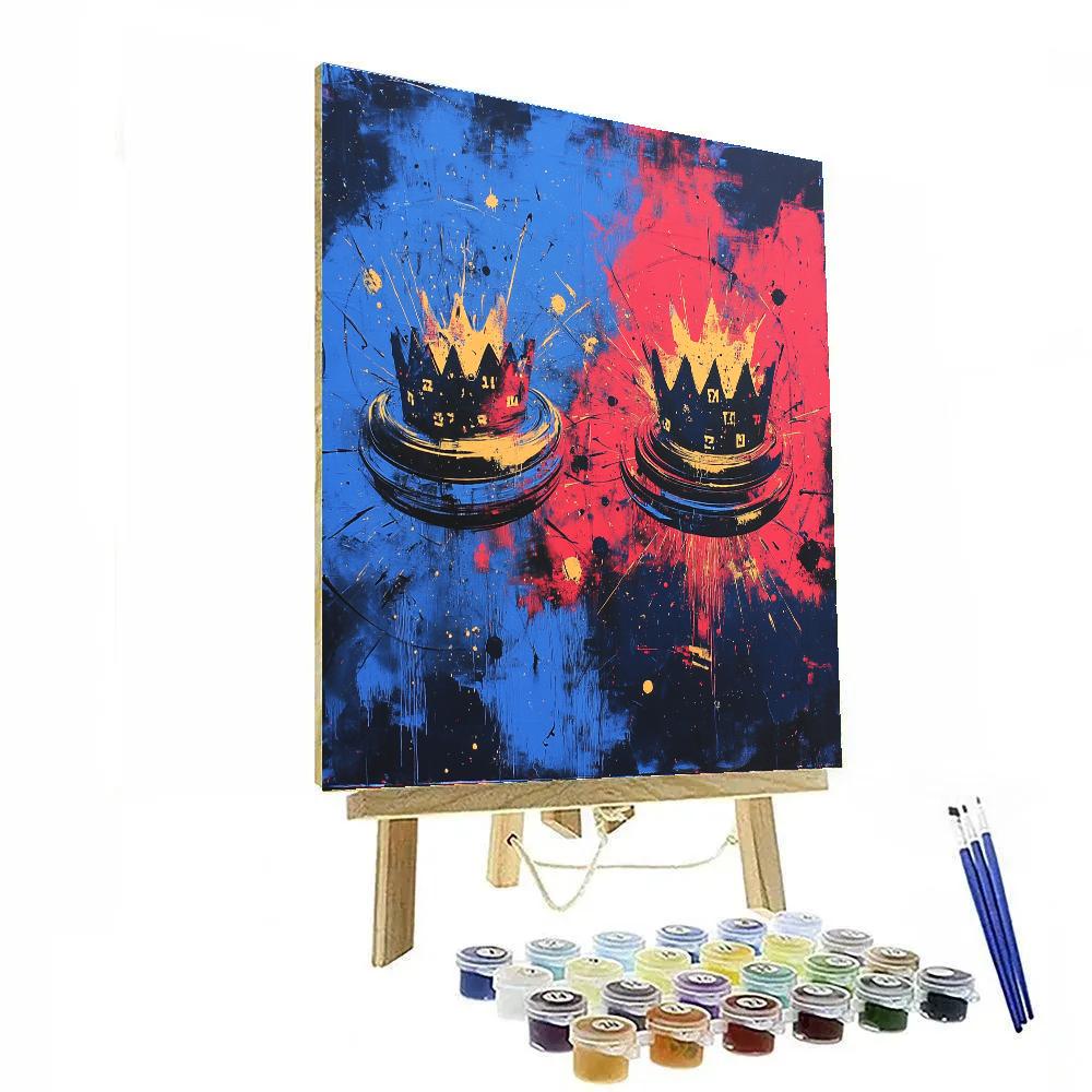 Jean-Michel Basquiat Inspired Cosmic Rhythm Number painting