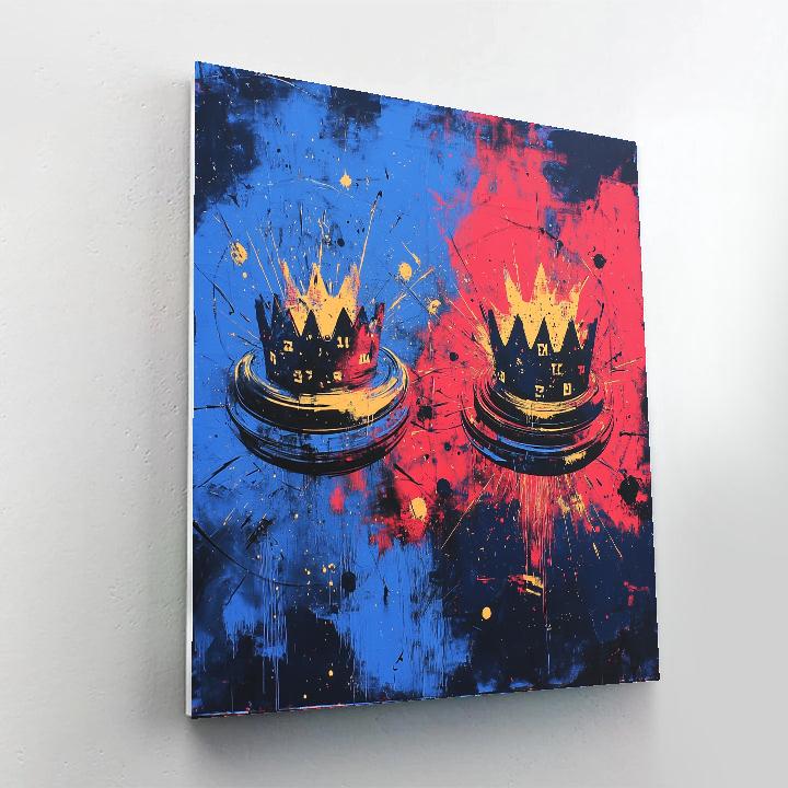Jean-Michel Basquiat Inspired Cosmic Rhythm Number painting