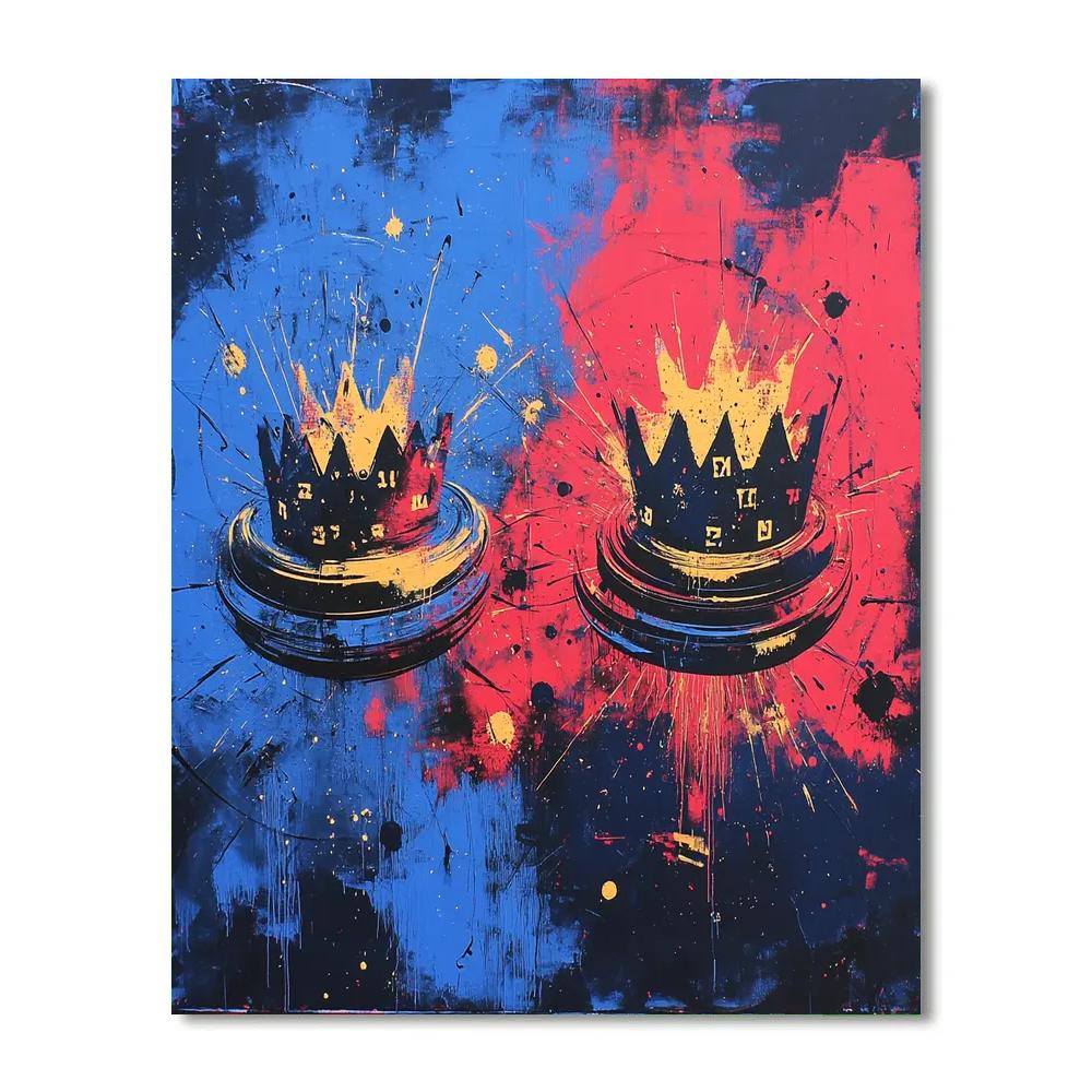 Jean-Michel Basquiat Inspired Cosmic Rhythm Number painting