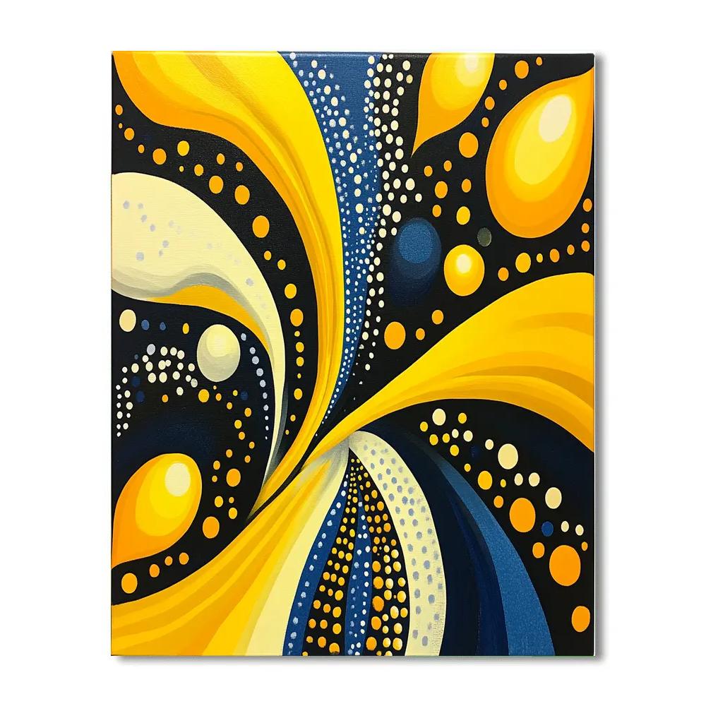 Yayoi Kusama Inspired Quantum Bloom Matrix paint by numbers