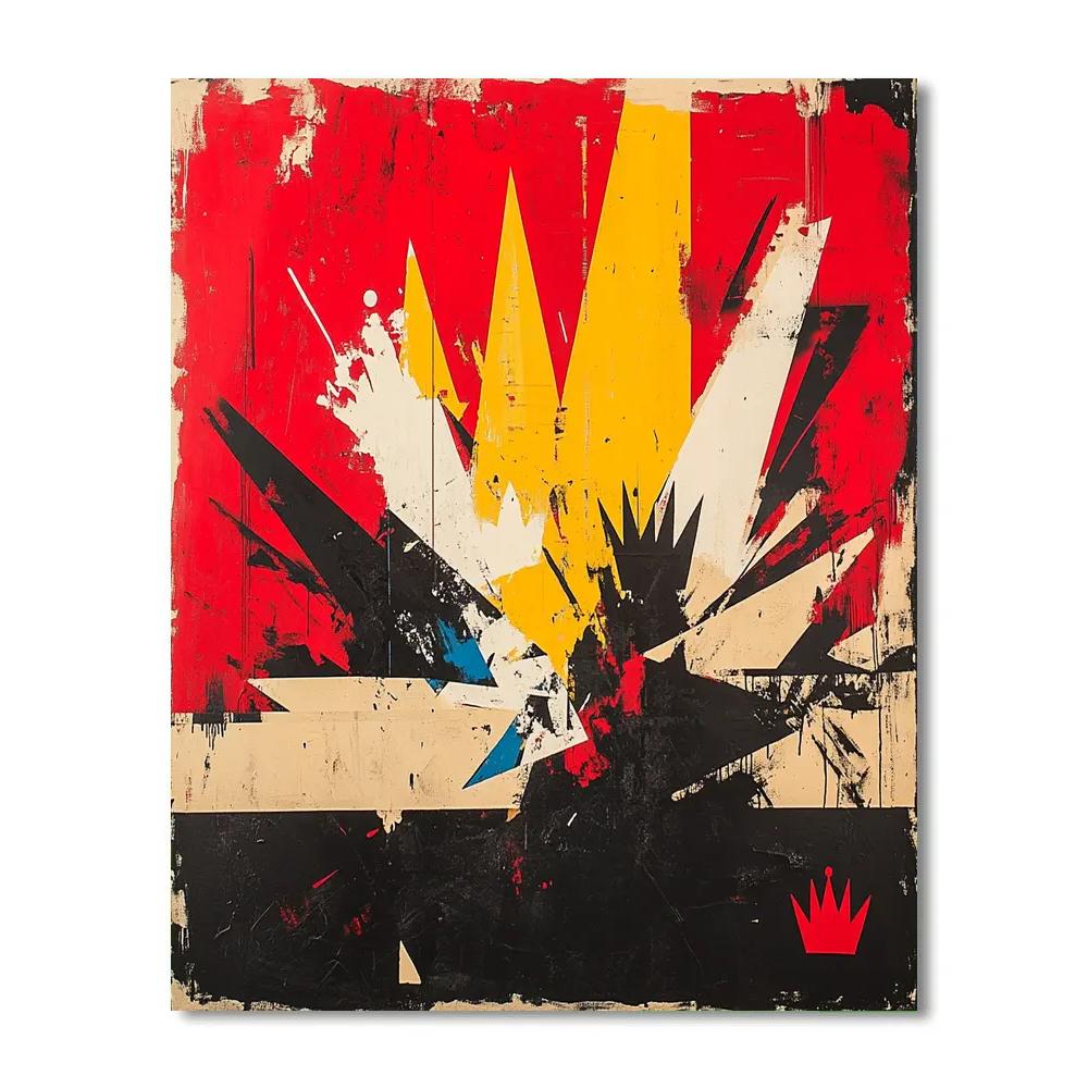 Jean-Michel Basquiat Inspired Fractured Identity painting number kit