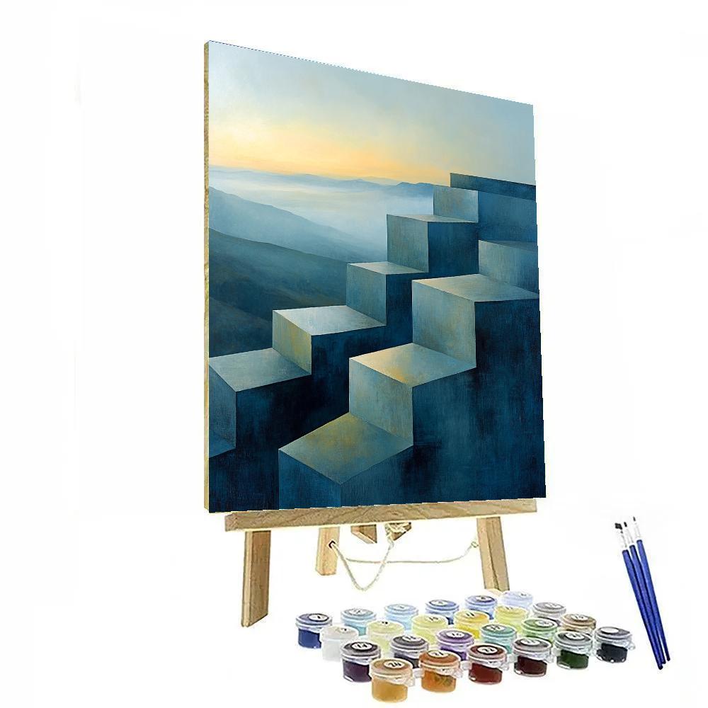 Paul Cézanne Inspired Celestial Mountain Study Paint by numbers art