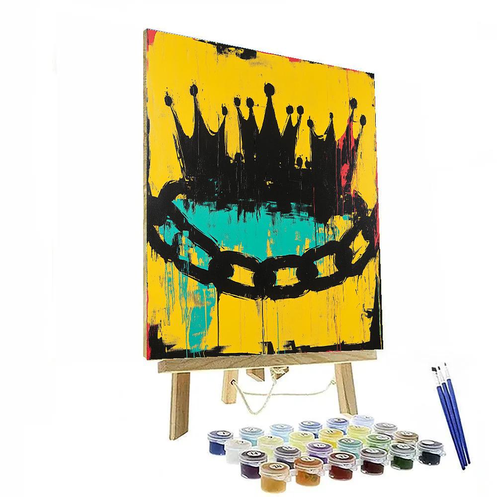 Jean-Michel Basquiat Inspired Echoes Of Power DIY paint by numbers