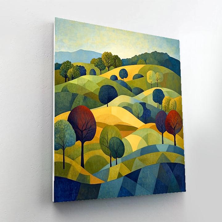 Paul Cézanne Inspired Orchard Of Shapes paint by numbers