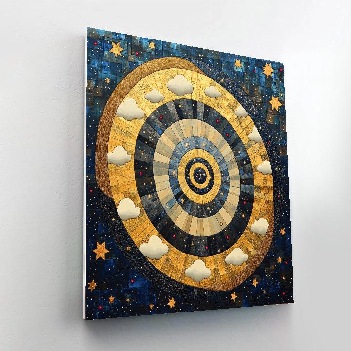 Gustav Klimt Inspired Spiral Night Sky Painting by numbers kit