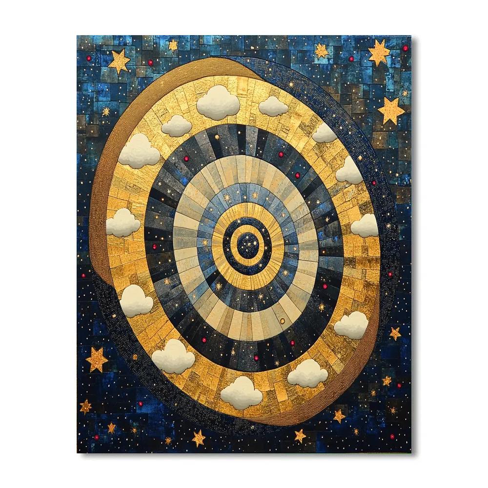 Gustav Klimt Inspired Spiral Night Sky Painting by numbers kit