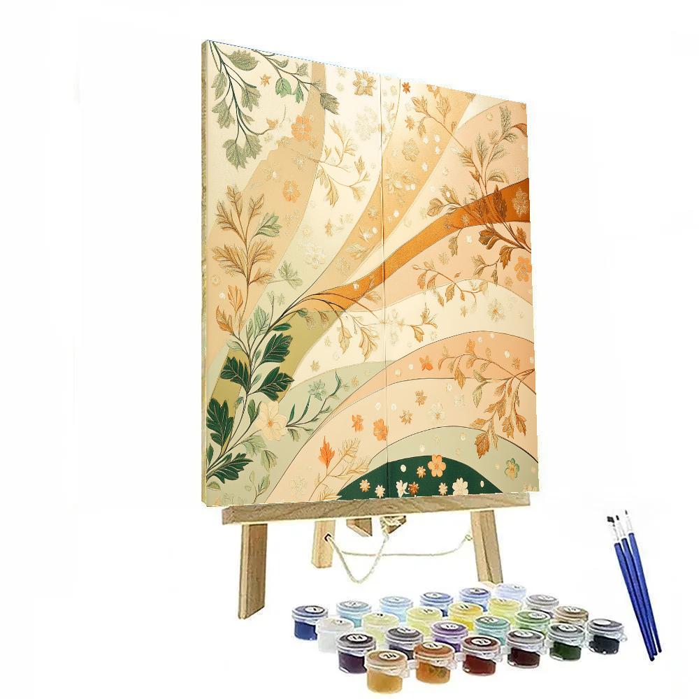Alphonse Mucha Inspired Aurora Of Seasons paint by color