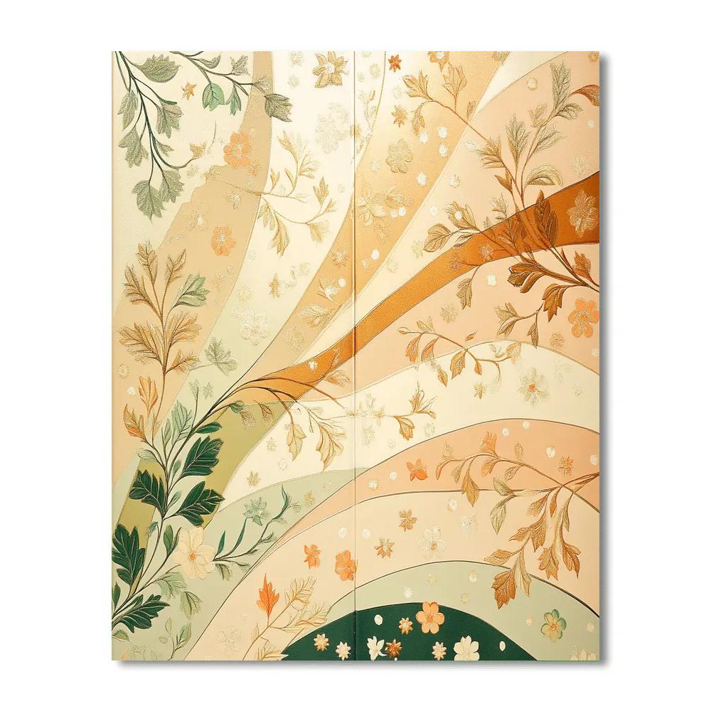 Alphonse Mucha Inspired Aurora Of Seasons paint by color