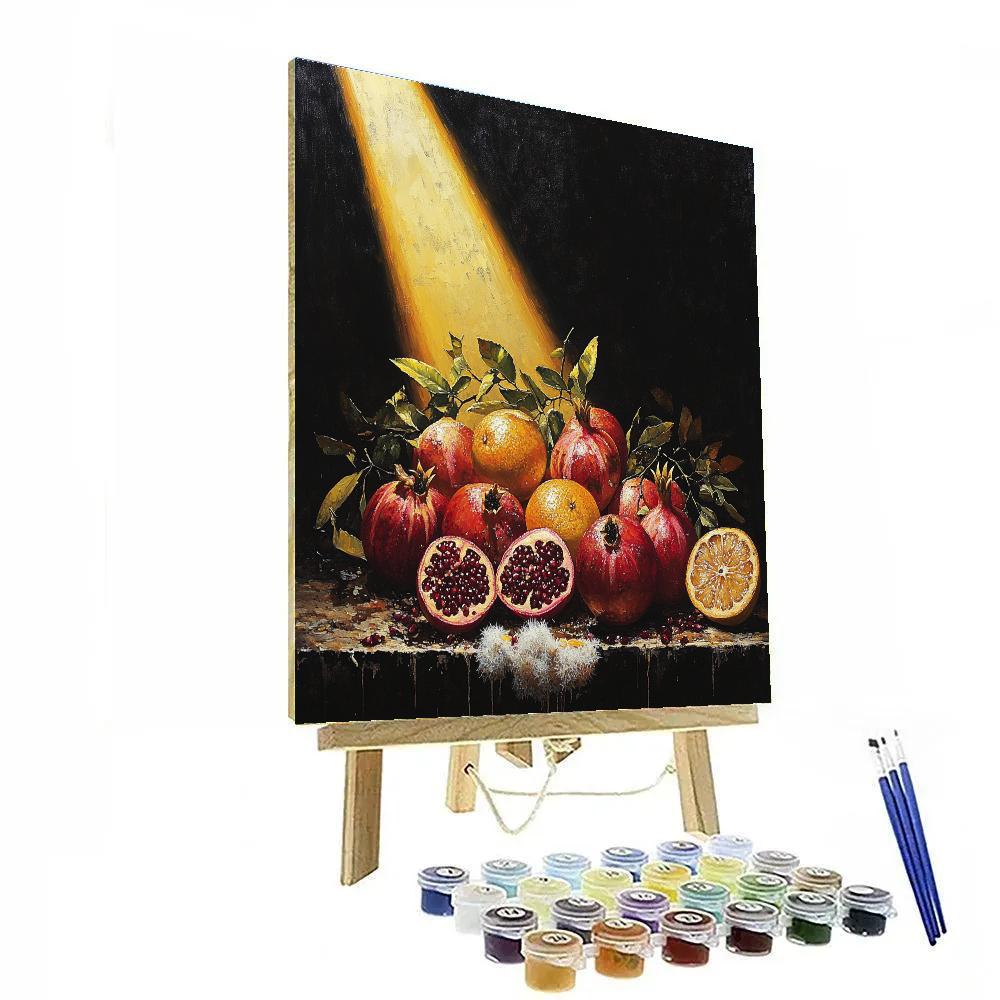 Caravaggio Inspired Overripe Citrus Constellation Paint by numbers kits