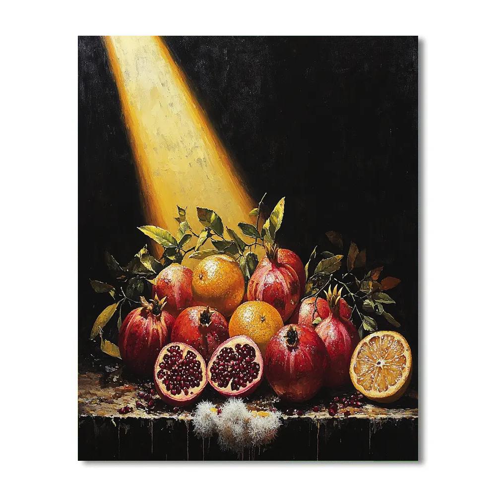 Caravaggio Inspired Overripe Citrus Constellation Paint by numbers kits