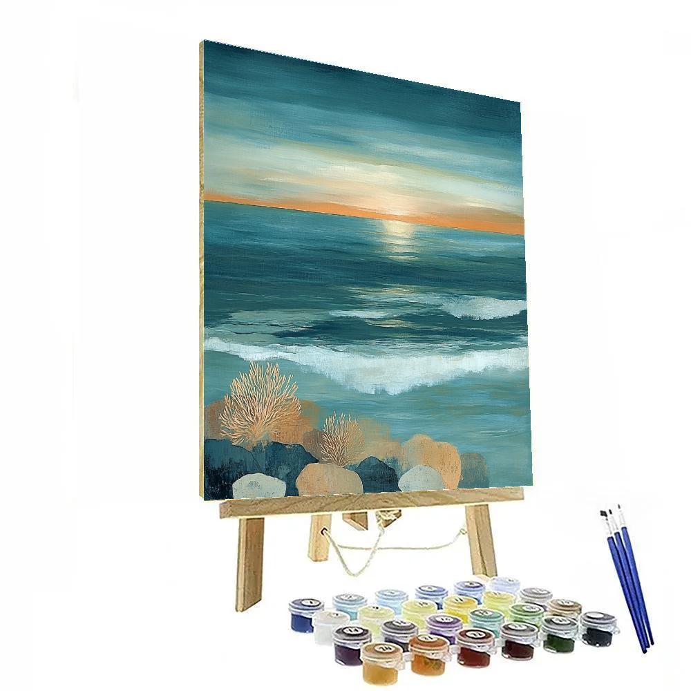 Paul Cézanne Inspired Abstract Coastal Resonance Numbered painting kits