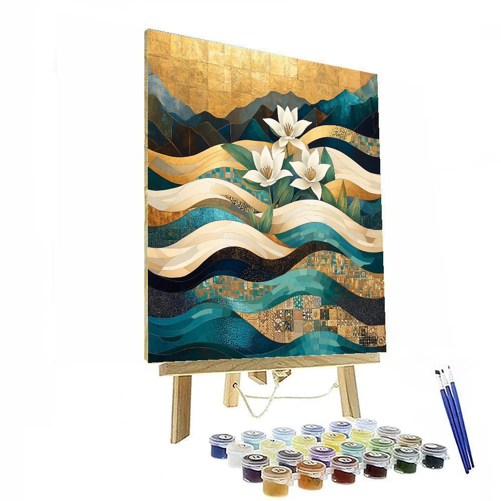 Gustav Klimt Inspired Decorative River Surface Paint by numbers kits