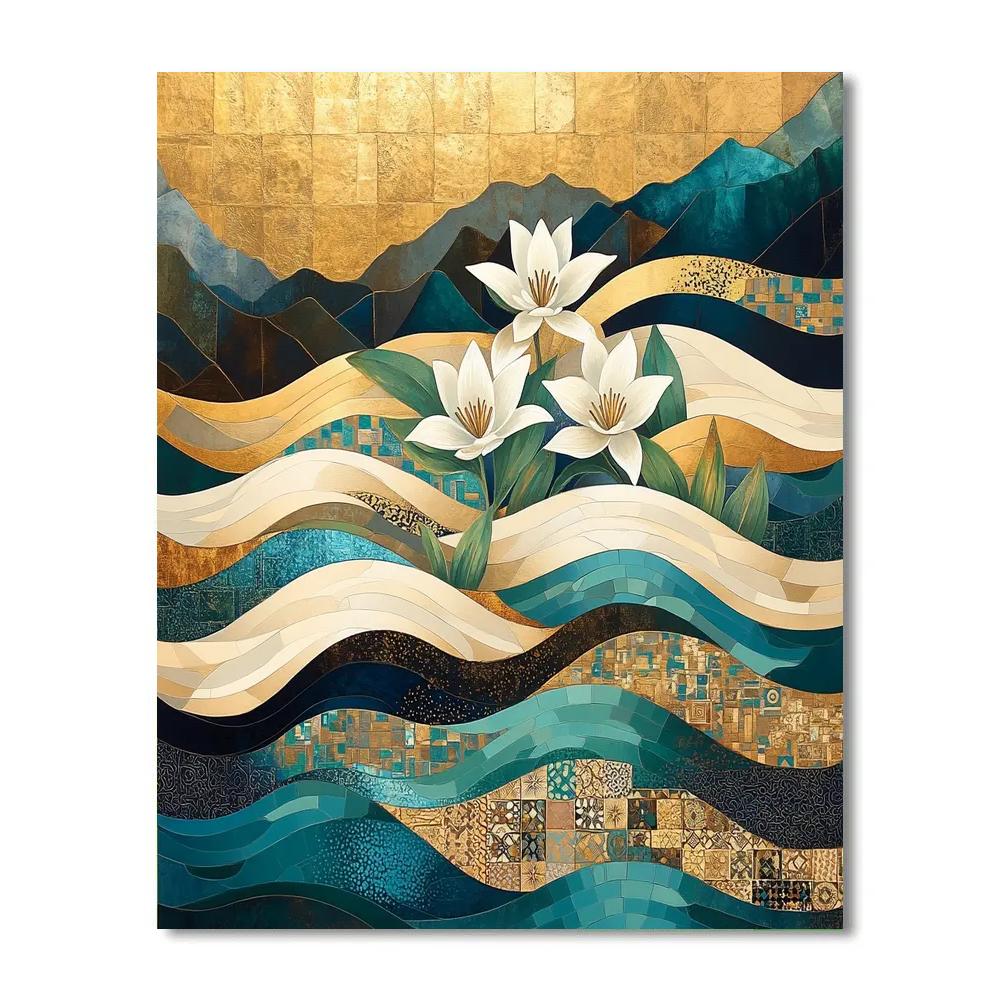 Gustav Klimt Inspired Decorative River Surface Paint by numbers kits