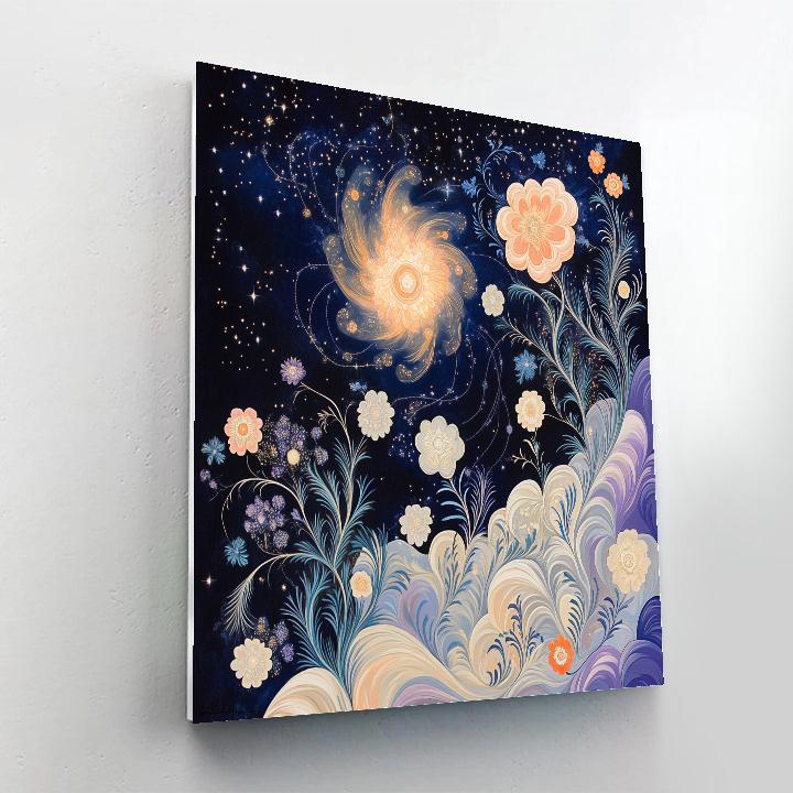 Alphonse Mucha Inspired Nebula Garden Numbered painting kits