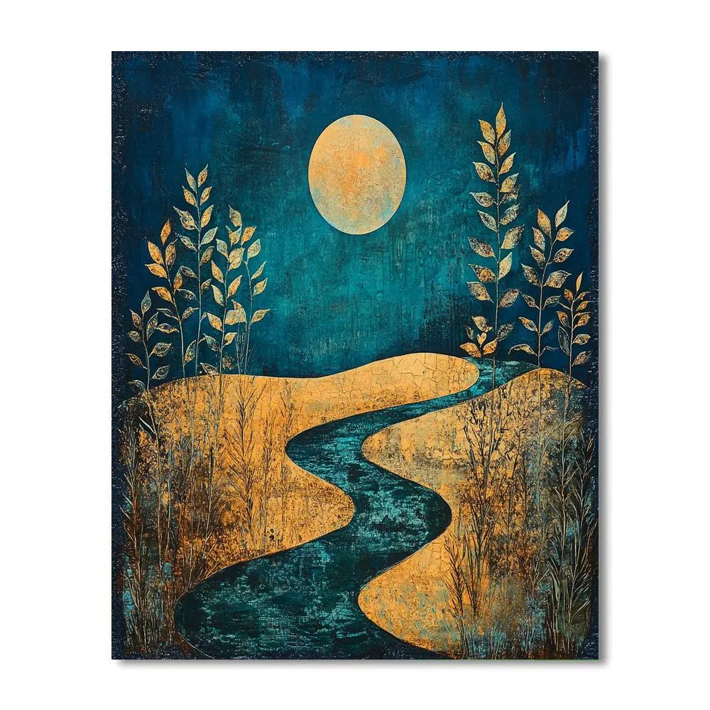 Max Ernst Inspired Lunar Garden paint by numbers