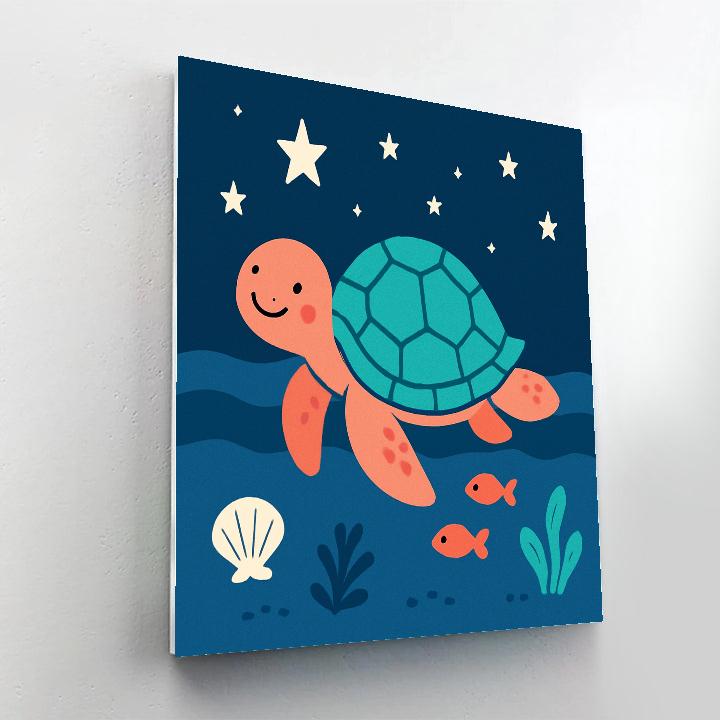 Starlight Sea Turtle paint by color