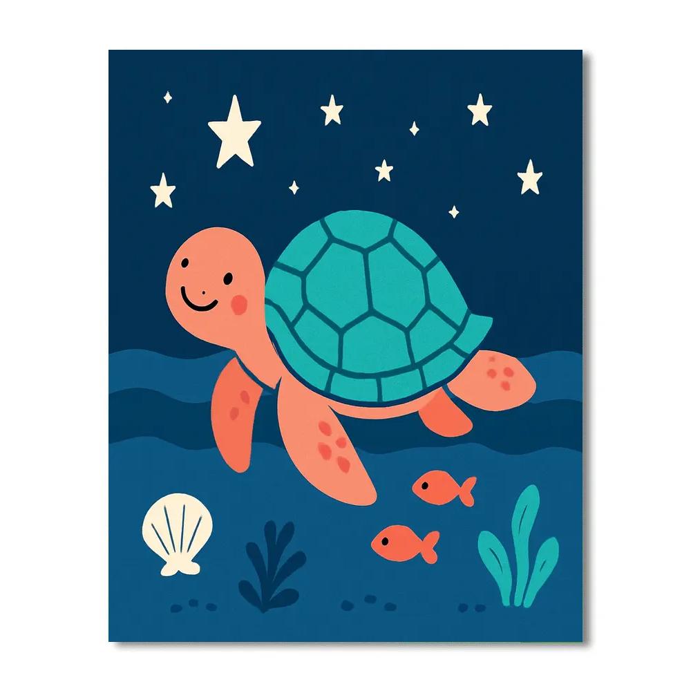Starlight Sea Turtle paint by color
