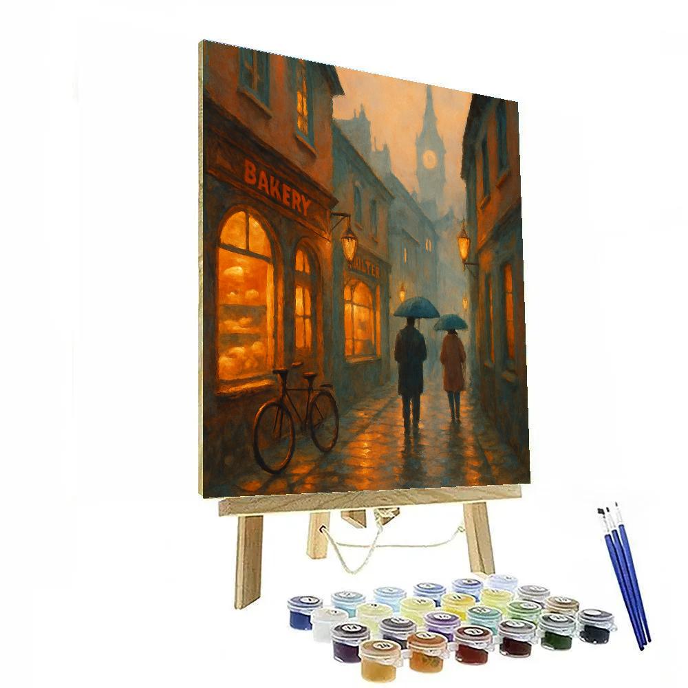 Lanterned Cobblestone Evening Paint by numbers kits