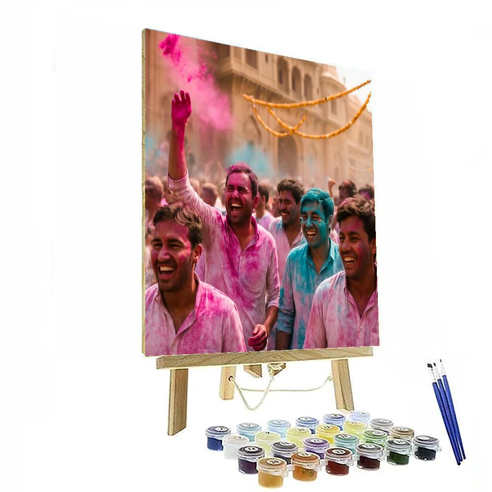 Holi Colors In Mathura paint by color