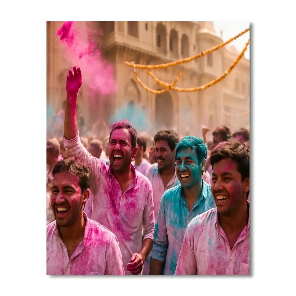 Holi Colors In Mathura paint by color