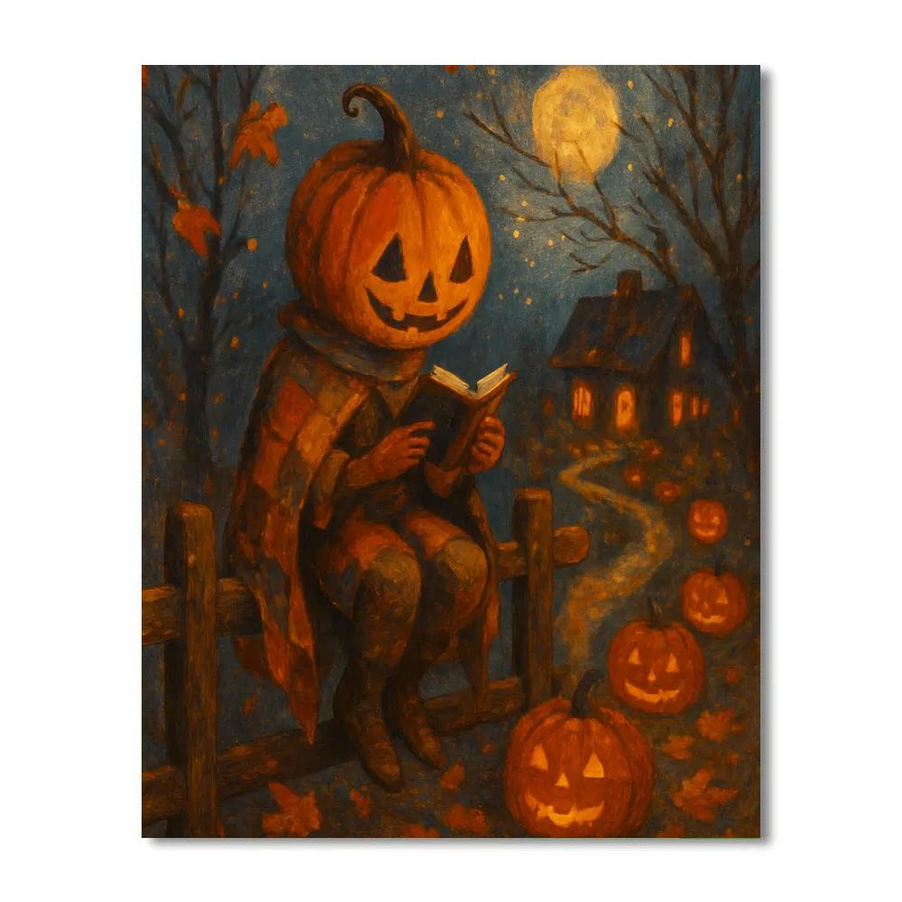 Pumpkin Lantern Storyteller Paint by numbers art