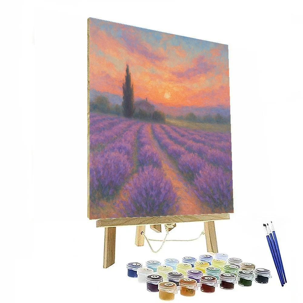 Sunset Over Lavender Hills painting number kit