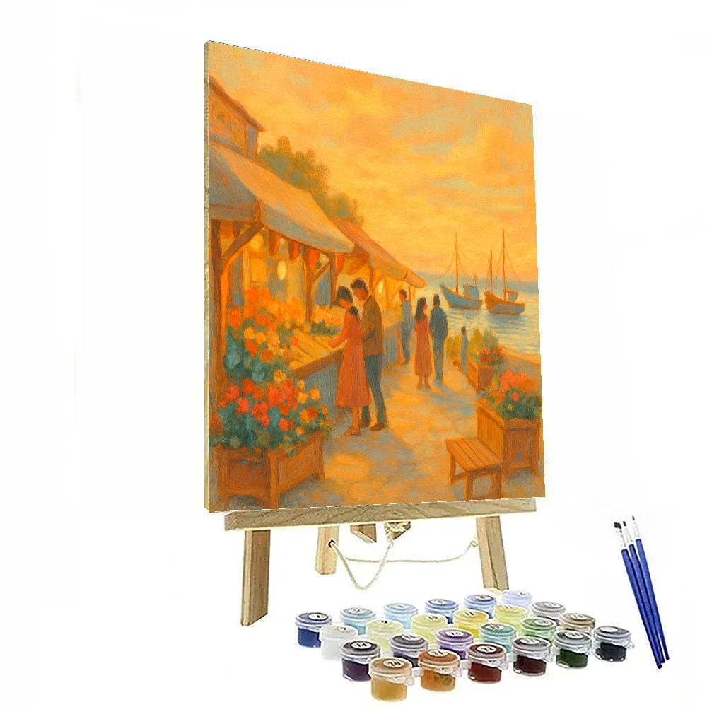 Sunset Market On The Promenade paint by numbers