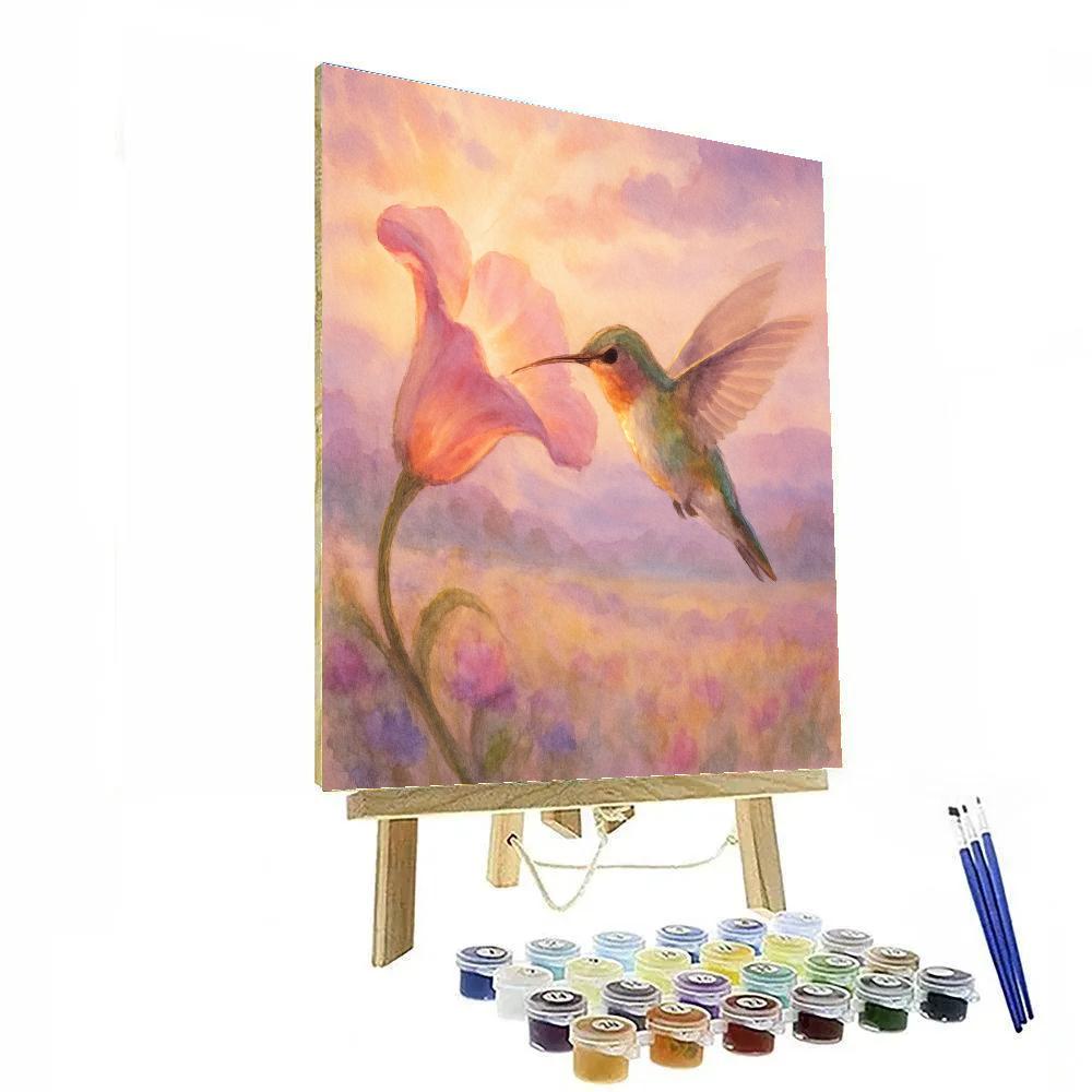 Hummingbird Tea By Wildflowers Painting by numbers kit