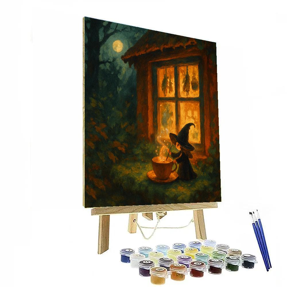 Witchs Cottage Tea Break paint by number