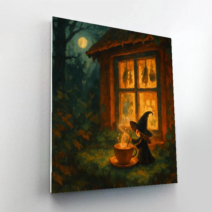 Witchs Cottage Tea Break paint by number