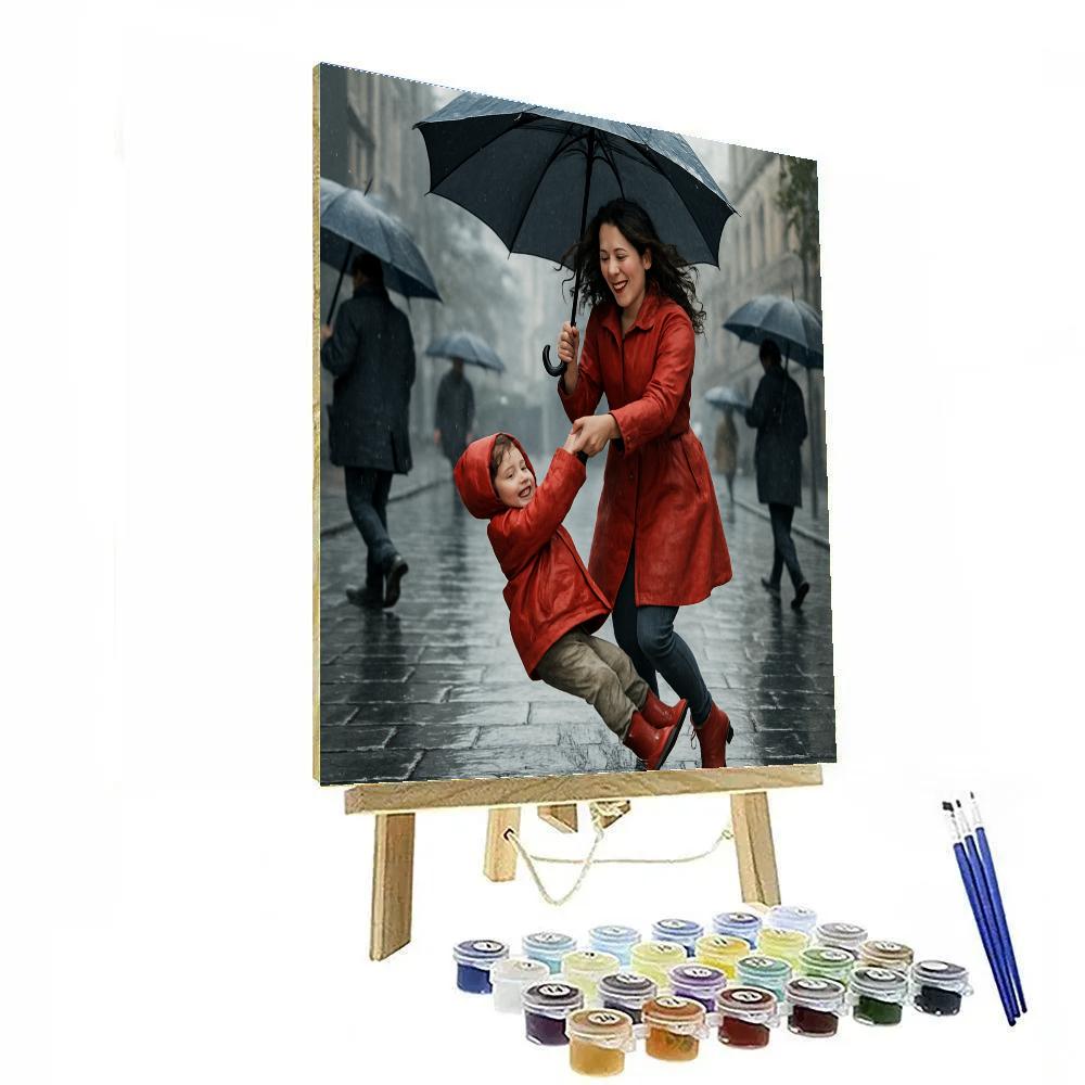 Rainy Day Umbrella Dance Numbered painting kits
