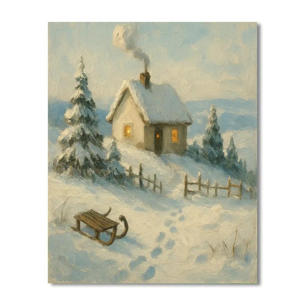 Chimney Smoke And Sugar Pines paint by numbers