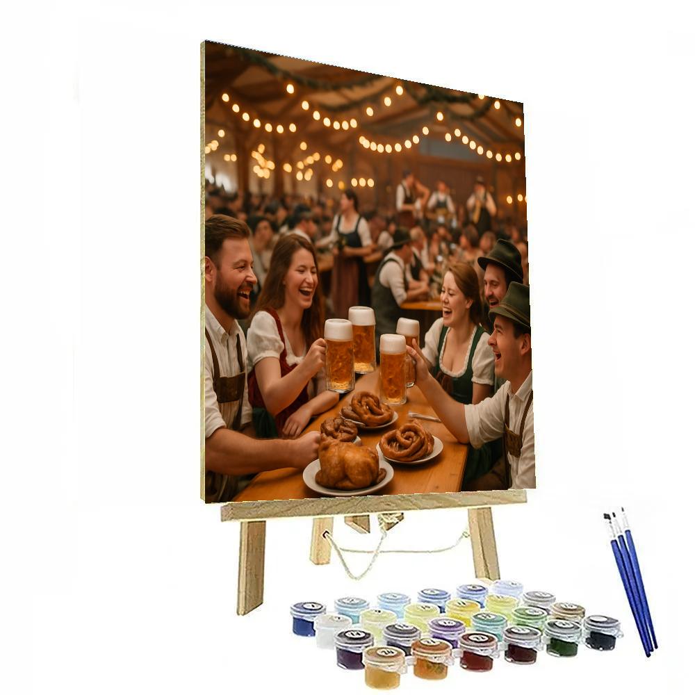 Oktoberfest Beer Tent Cheer DIY paint by numbers