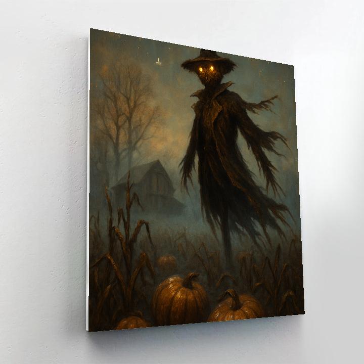 Fogbound Scarecrow Sentinel Paint by numbers art