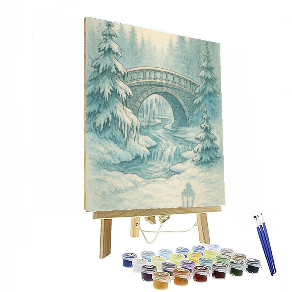 Icicle Bridge Crossing Numbered painting kits