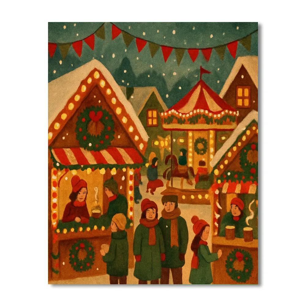 Gingerbread House Streetfair paint by color