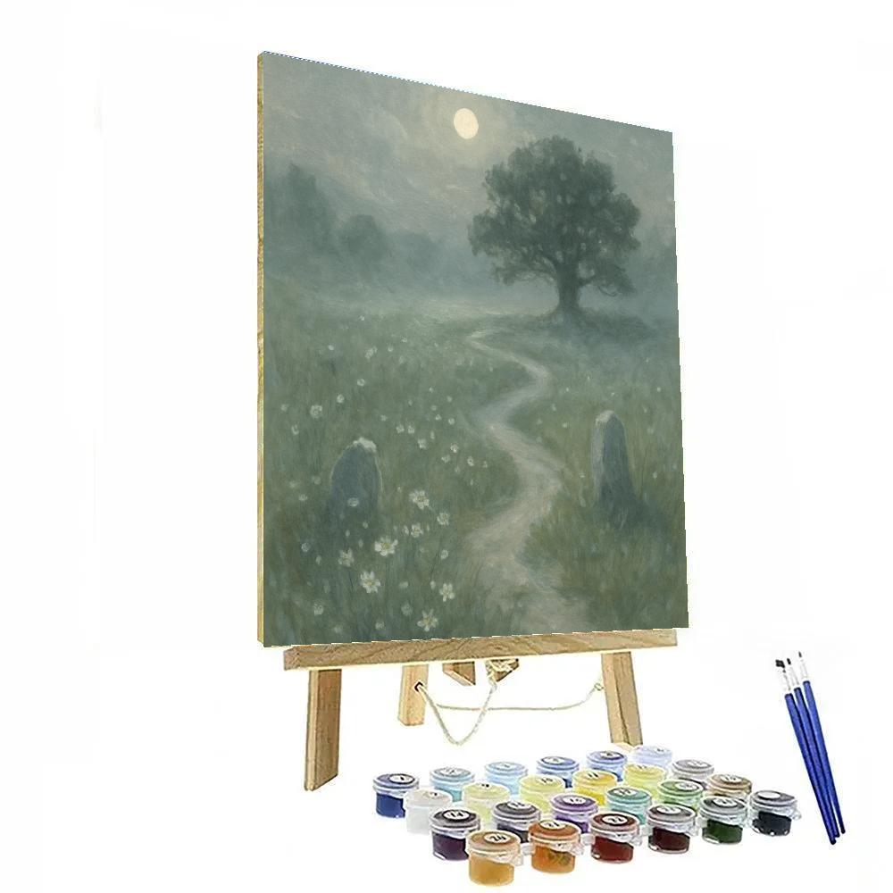 Moonlit Meadow Path paint by color