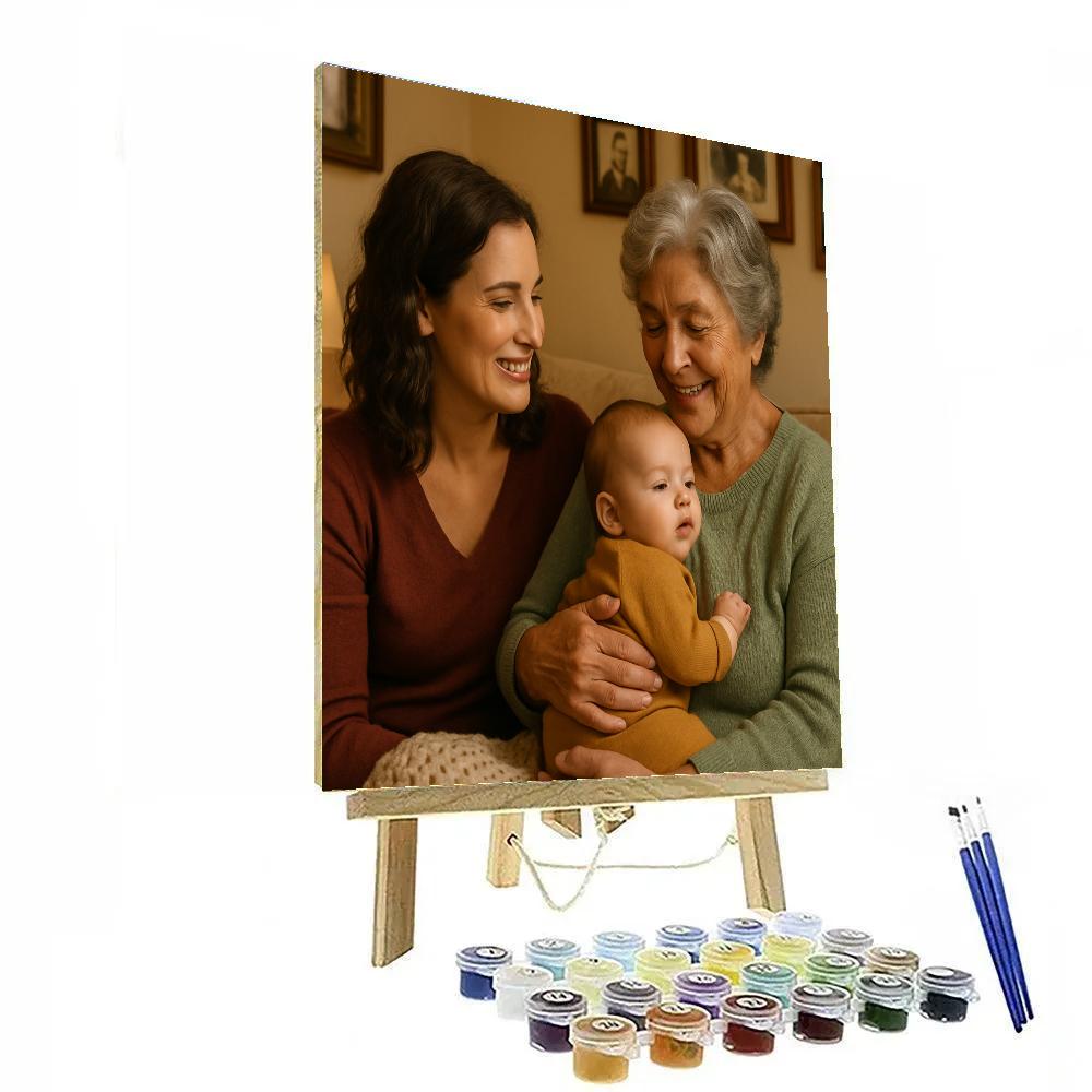 Grandmother Mother Child Generations Paint by numbers kits