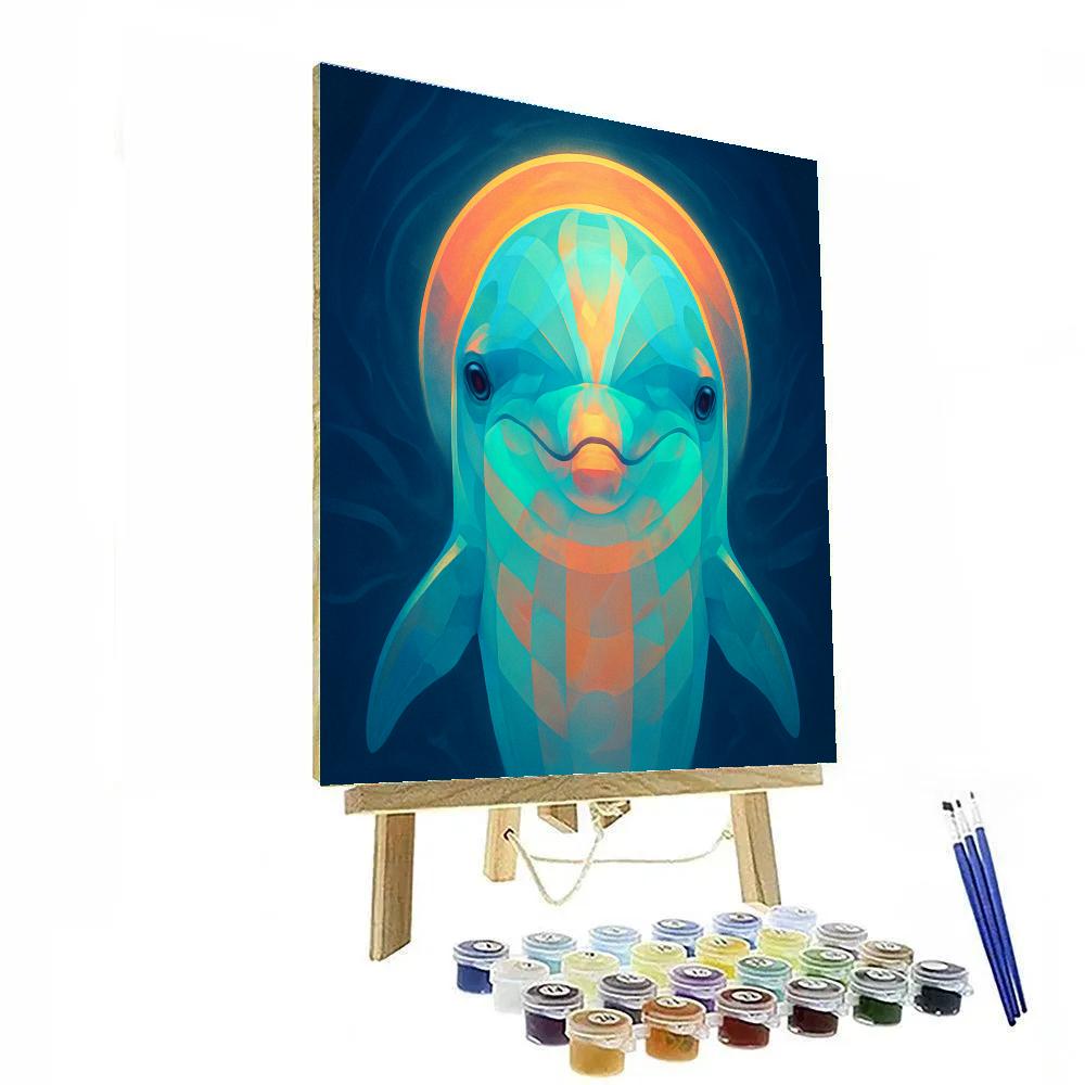 Solar Flare Dolphin Painting by numbers kit